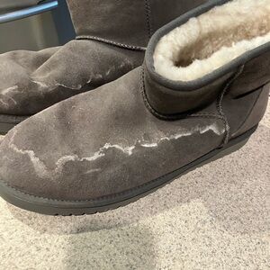 Koolaburra Men's Charcoal Suede Boots (short)